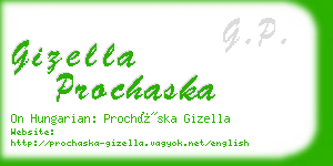 gizella prochaska business card